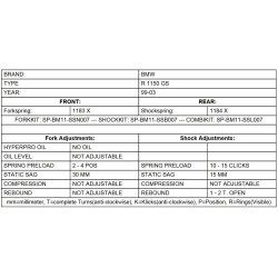 Resortes progresivos de intercambio para delantera y trasera tubo amortiguador BMW R1150GS 1999-2003