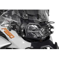 Protección de acero inoxidable para los faros, negra, con cierre rápido para BMW F850GS Adventure *OFFROAD USE ONLY*