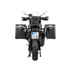 ZEGA Evo X "Premium Edition" système spécial "And-Black" 45/45 litres + support acier inox noir pour RA1250 Harley Pan America