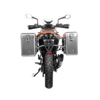 ZEGA Mundo système de coffre aluminium 31/38 litre avec support acier inoxydable pour KTM 390 Adventure