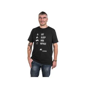T-Shirt "Repeat" Homme, Noir