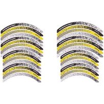 Ensembles d'autocollants de jantes 17"/19" - NOIR/JAUNE - "Made For Adventure"