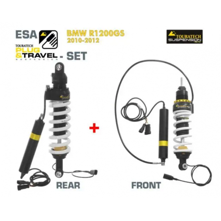 KIT de suspension Plug & Travel-ESA Abaissement -25mm Touratech pour BMW R1200GS, modèles 2010-2012