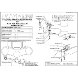 Amortisseur de direction Touratech Suspension *CSC* pour KTM 790 Adventure R / KTM 890 Adventure R +kit de montage inclus+