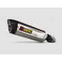 Échappement Akrapovic slip-on, Titan, noir pour Yamaha Tenere 700 / World Raid