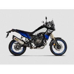 Échappement Akrapovic slip-on, Titan, noir pour Yamaha Tenere 700 / World Raid