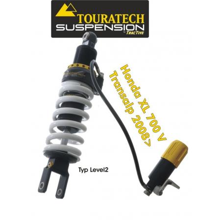 Touratech Suspension ressort-amortisseur pour Honda XL700V Transalp á partir de 2008 de type Level2/ExploreHP