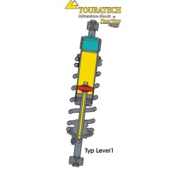 Ressort-amortisseur de suspension Touratech pour BMW F650GS DAKAR á partir de 2000 Typ Level1