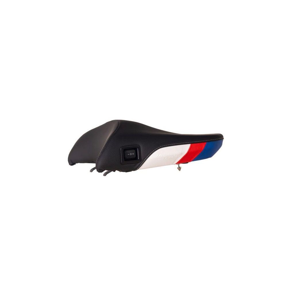 Selle passager confort "Style Red Blue" Fresh Touch chauffée, pour BMW R1300GS