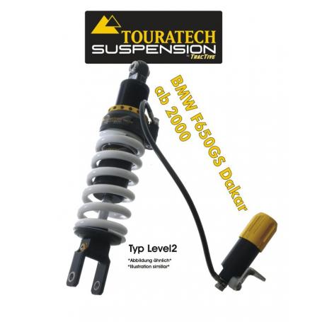 Touratech Suspension ressort-amortisseur pour BMW F650GS DAKAR à partir de 2000 de type Level2/ExploreHP