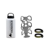 ZEGA Pro/ZEGA Mundo adaptateur support de bouteille simple avec Touratech bouteille en aluminium de 0,6 litres