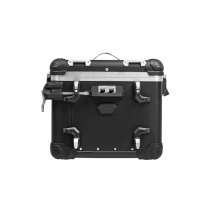 Valise aluminium moto ZEGA Evo "And-Black", 45 litres, gauche