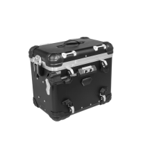 Valise aluminium moto ZEGA Evo "And-Black", 45 litres, gauche