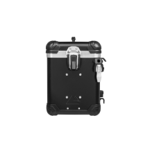 Valise aluminium moto ZEGA Evo "And-Black", 45 litres, gauche