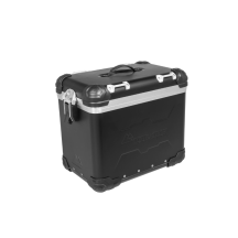 Valise aluminium moto ZEGA Evo "And-Black", 45 litres, gauche