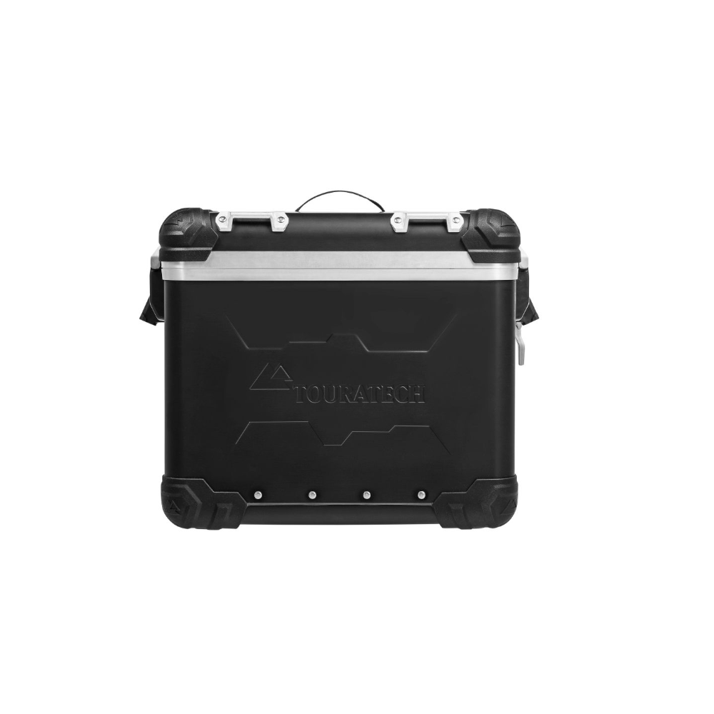 Valise aluminium moto ZEGA Evo "And-Black", 45 litres, gauche