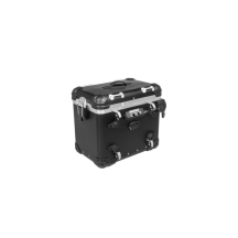 Valise aluminium moto ZEGA Evo "And-Black", 45 litres, droit