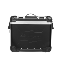 Valise aluminium moto ZEGA Evo "And-Black", 45 litres, droit