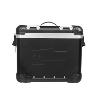 Valise aluminium moto ZEGA Evo "And-Black", 45 litres, droit