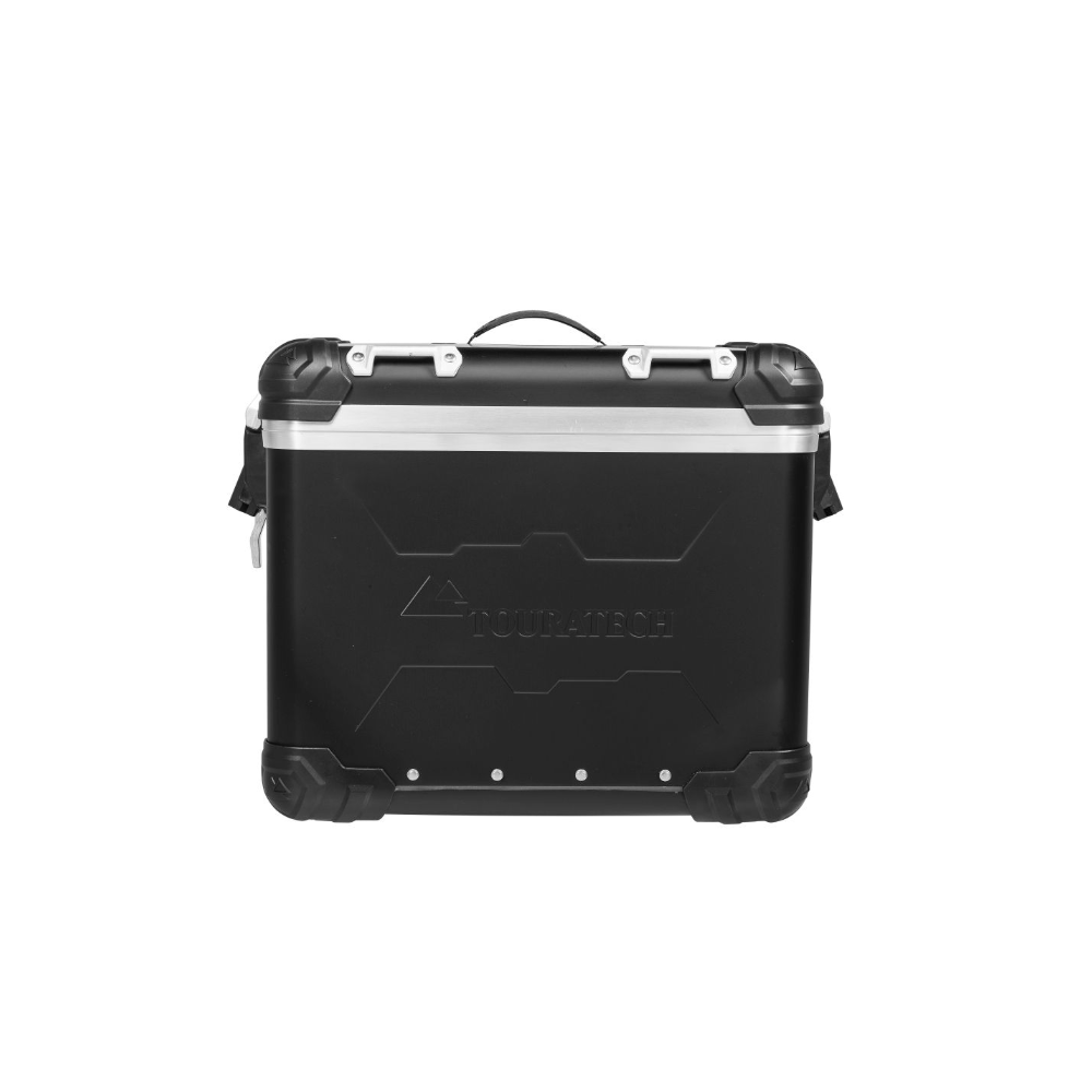 Valise aluminium moto ZEGA Evo "And-Black", 45 litres, droit