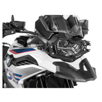 Protection de phare inox noire à attache rapide pour BMW F850GS / F800GS (2024-)/ F750GS *OFFROAD USE ONLY*
