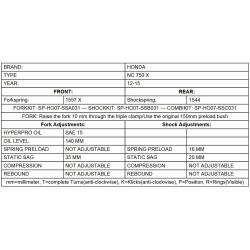 Ressorts de fourche progressifs pour Honda NC750X 2012-2015