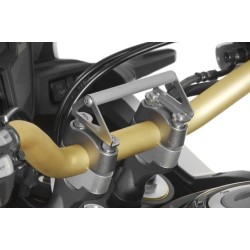 Platine adaptatrice pour montage GPS sur bride de guidon avec vis spéciales pour rehausse du guidon 20 mm, Honda CRF1000L Africa