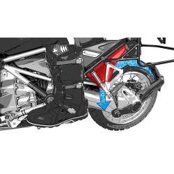 Support de cale-pieds pour passager anti-éclaboussures pour BMW R1250GS/ R1250GS Adventure/ R1200GS (LC) / R1200GS Adventure (LC