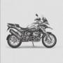 Exhaust Akrapovic slip-on, Titan, black for BMW R1200GS (LC) / R1200GS Adventure (LC) from 2017