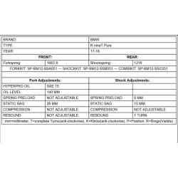 Black-T Ressorts de fourche progressifs pour BMW Racer à partir de 2017