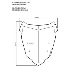 Bulle, S, teintée, pour Yamaha MT-09 Tracer