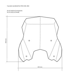 Bulle, pour KTM 1050 Adventure/ 1090 Adventure/ 1190 Adventure/ 1290 Super Adventure (-2016)