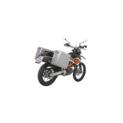 ZEGA Mundo sistema de maletas 31/38 litros con soporte acero fino para KTM 690 Enduro / Enduro R