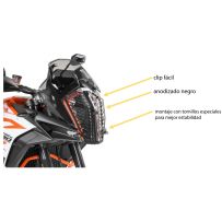 Protector de faro negro de acero inoxidable para KTM 1290 Super Adventure