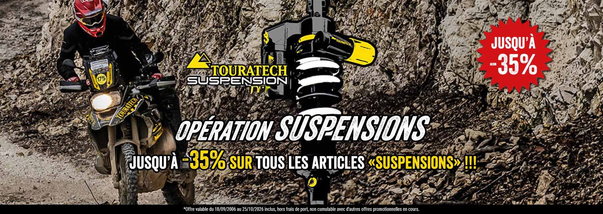 Opération Suspensions : jusqu'à -35% du 18 septembre au 25 octobre !