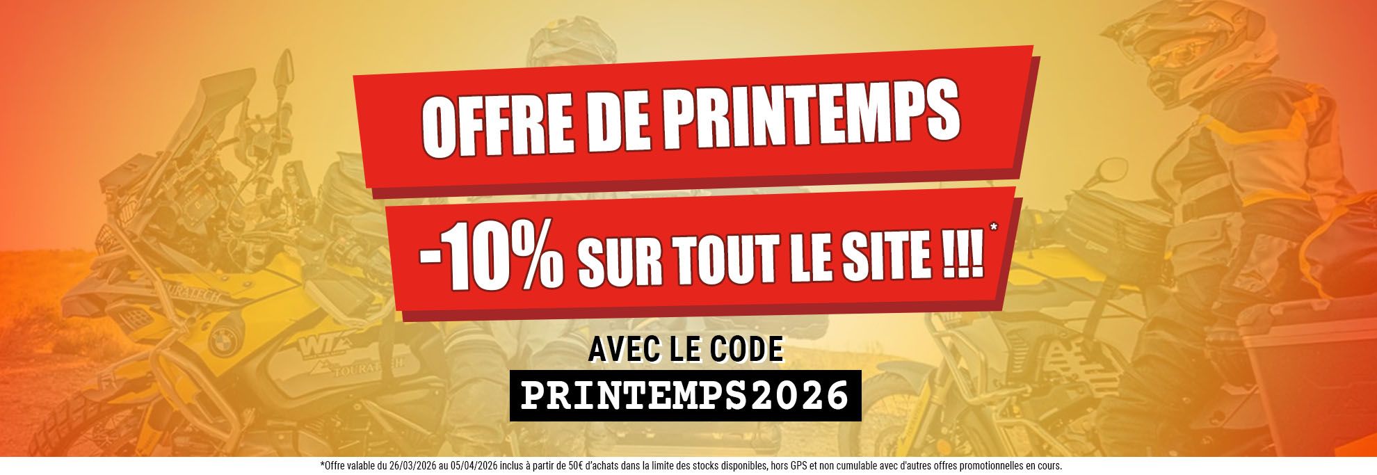-10% à partir de 50€ d'achats !